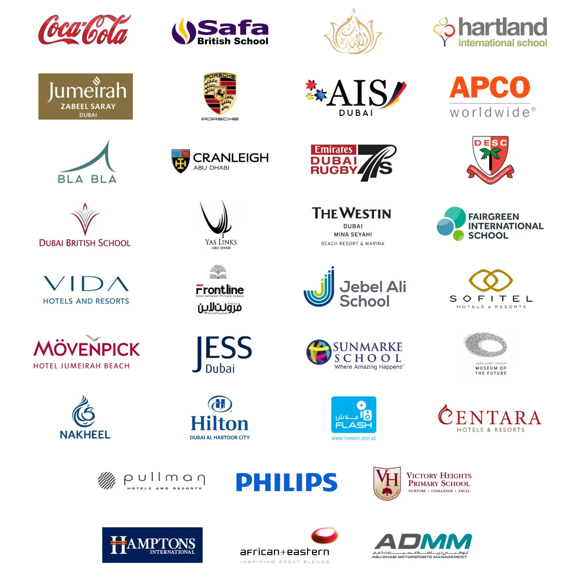 Previous clients including Coca-Cola, Hilton, Porsche, Philips, and many more
