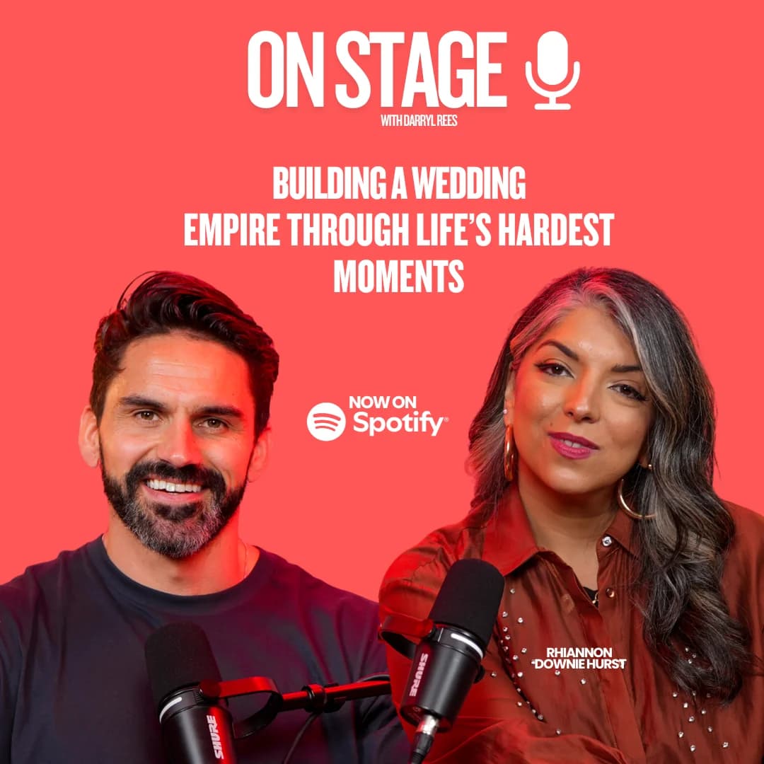 On Stage with Darryl Rees podcast episode cover, now on Spotify